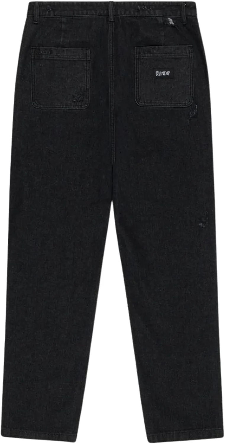 RIPNDIP Rockstar Distressed Denim Pants (Black)