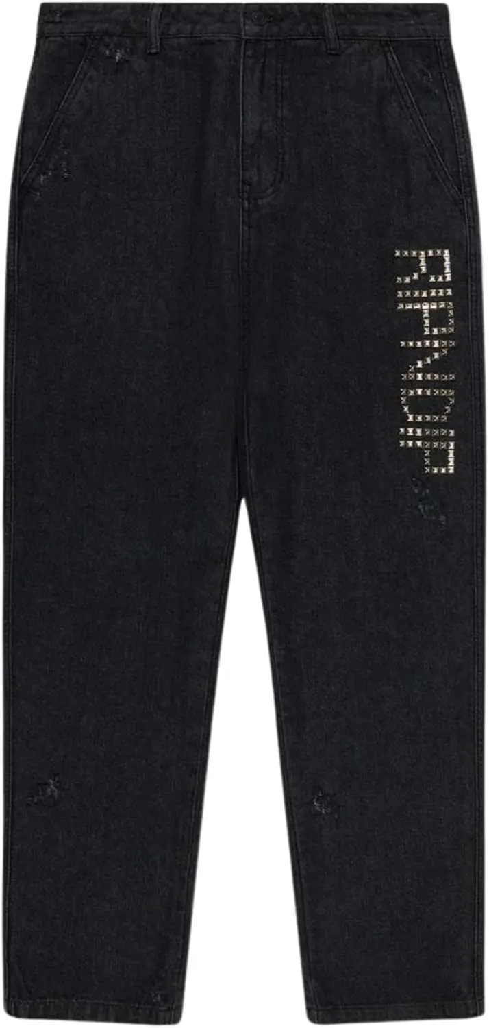RIPNDIP Rockstar Distressed Denim Pants (Black)