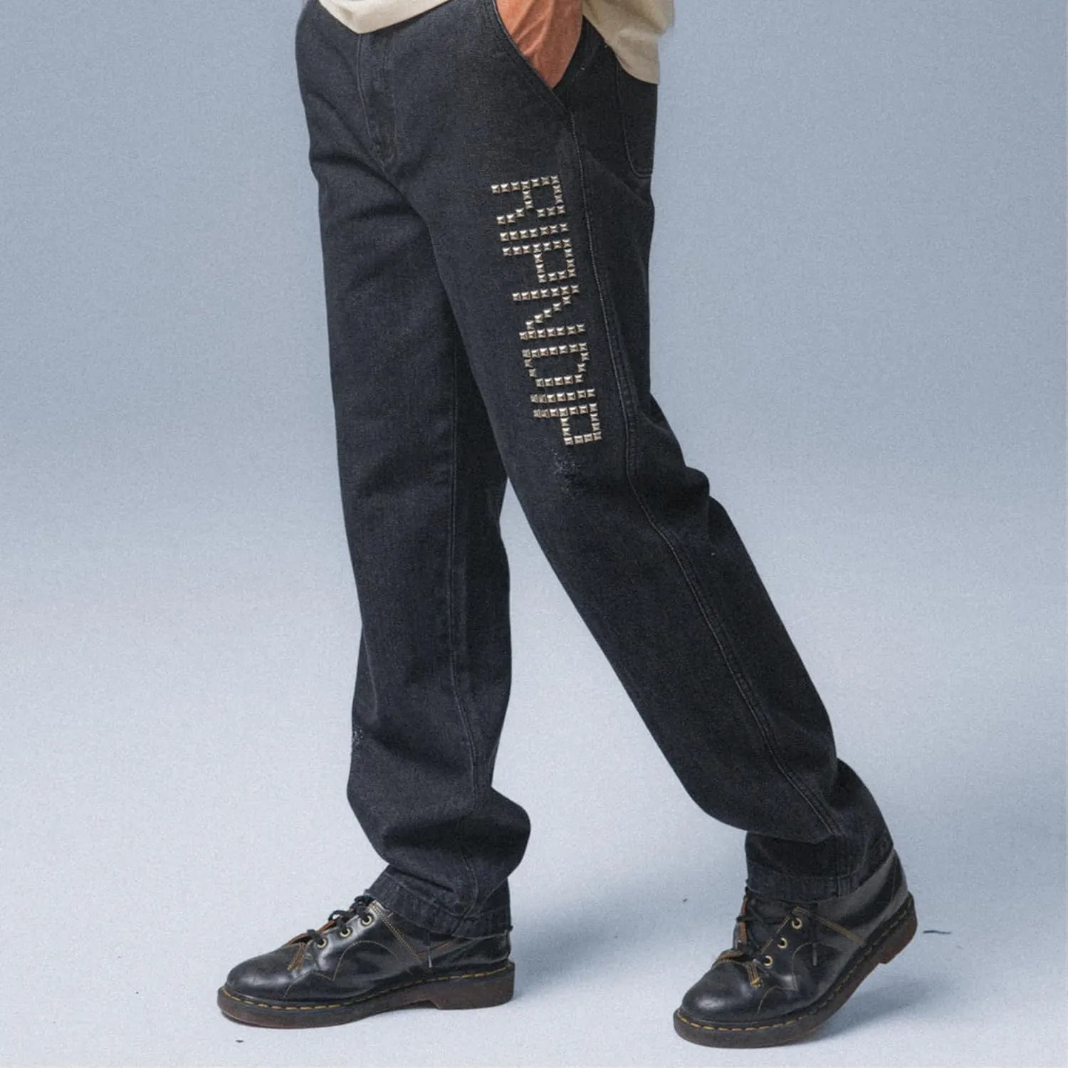 RIPNDIP Rockstar Distressed Denim Pants (Black)