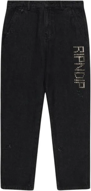 RIPNDIP Rockstar Distressed Denim Pants (Black)