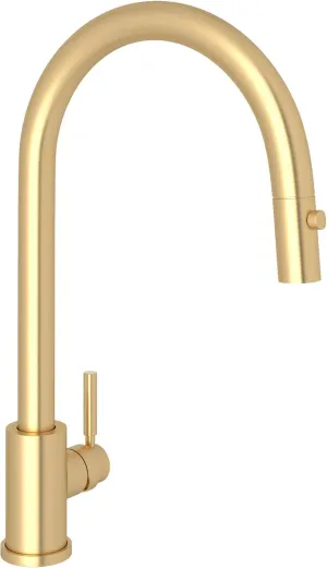 Rohl U.4044SEG-2 Perrin & Rowe Kitchen Sink Faucets, Satin English Gold