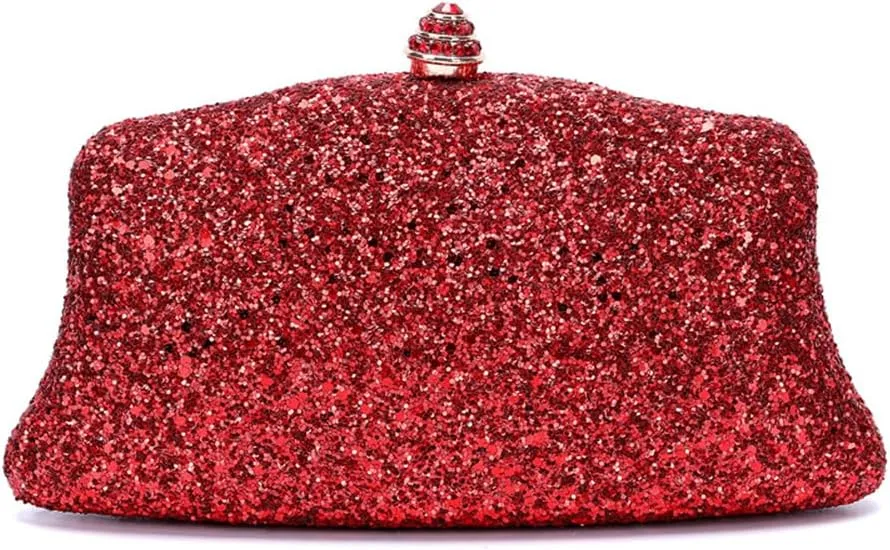 RomanticDesign Women Glitter Evening Bag Sequin Wedding Handbag Cocktail Prom Party Shiny Clutch Purse