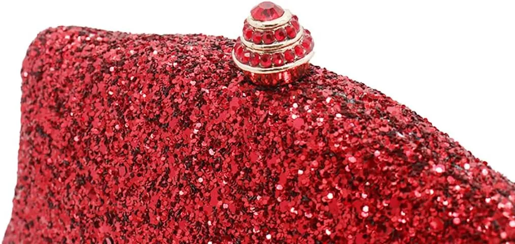 RomanticDesign Women Glitter Evening Bag Sequin Wedding Handbag Cocktail Prom Party Shiny Clutch Purse