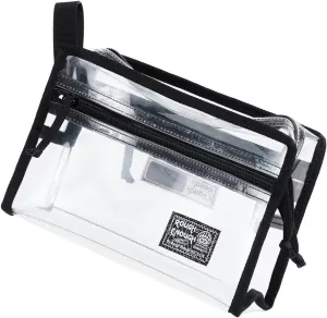 Rough Enough Travel Toiletry Bag for Women Clear Makeup Bag Skincare Essentials Transparent Pouch Cosmetic Organizer with Handle