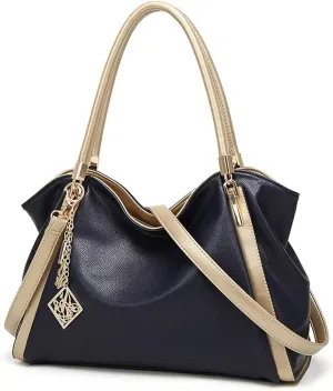 ROUROU Soft Faux Leather Handbag for Women Top Handle Shoulder Bag Large Capacity Crossbody Bag Hobo Tote Bag Purse