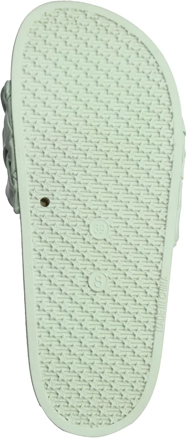 Roxoni Faux Leather Slides – Trendy Slides for Women – Superior Comfort & Unmatched Luxury – Stylish Braided Strap Pattern – Durable Faux Leather – Classic Colors