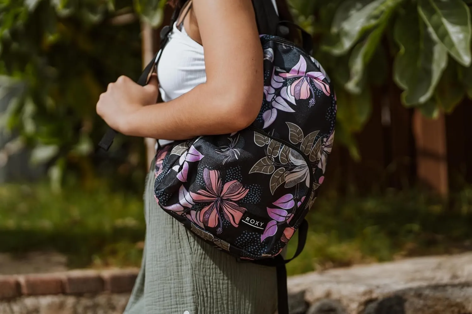 Roxy Women Always Core Mini Backpack, Basil Party Waves, One Size