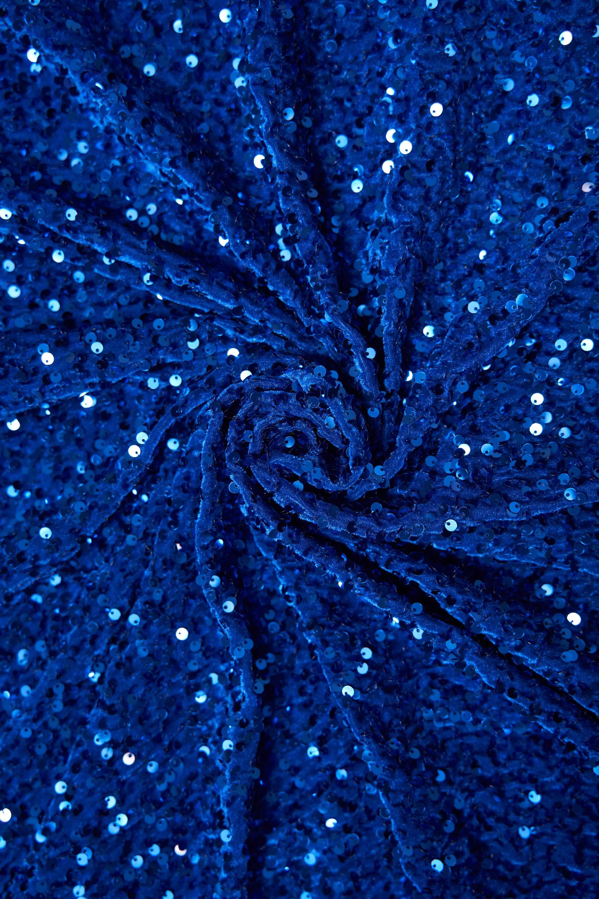 Royal Blue Sequin Velvet Fabric, Blue Iridescent Fabric by the Yard, Luxury Velvet Fabric, Modern Next Style Fabric