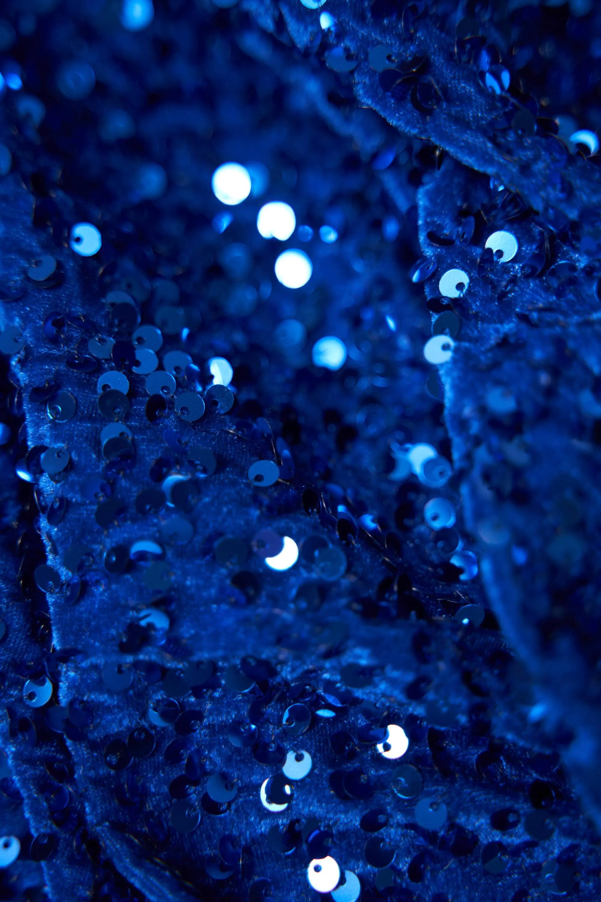 Royal Blue Sequin Velvet Fabric, Blue Iridescent Fabric by the Yard, Luxury Velvet Fabric, Modern Next Style Fabric