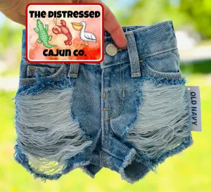 RTS Distressed Denim Shorts 0/3 month