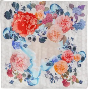 Russian Shawl Natural 100% Silk Scarf Wrap 35x35 inches 89x89 cm Pavloposad Shawls for Women Fashion Scarves Pavlovoposadskiy Platok Pavloposadsky Shawl 10076-2