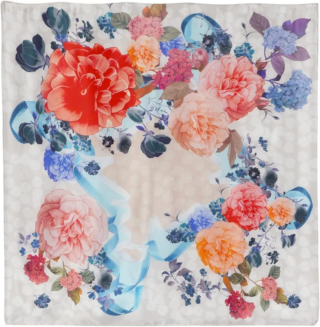 Russian Shawl Natural 100% Silk Scarf Wrap 35x35 inches 89x89 cm Pavloposad Shawls for Women Fashion Scarves Pavlovoposadskiy Platok Pavloposadsky Shawl 10076-2