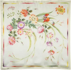 Russian Shawl Natural 100% Silk Scarf Wrap 35x35 inches 89x89 cm Shawls for Women Fashion Scarves 10018-0