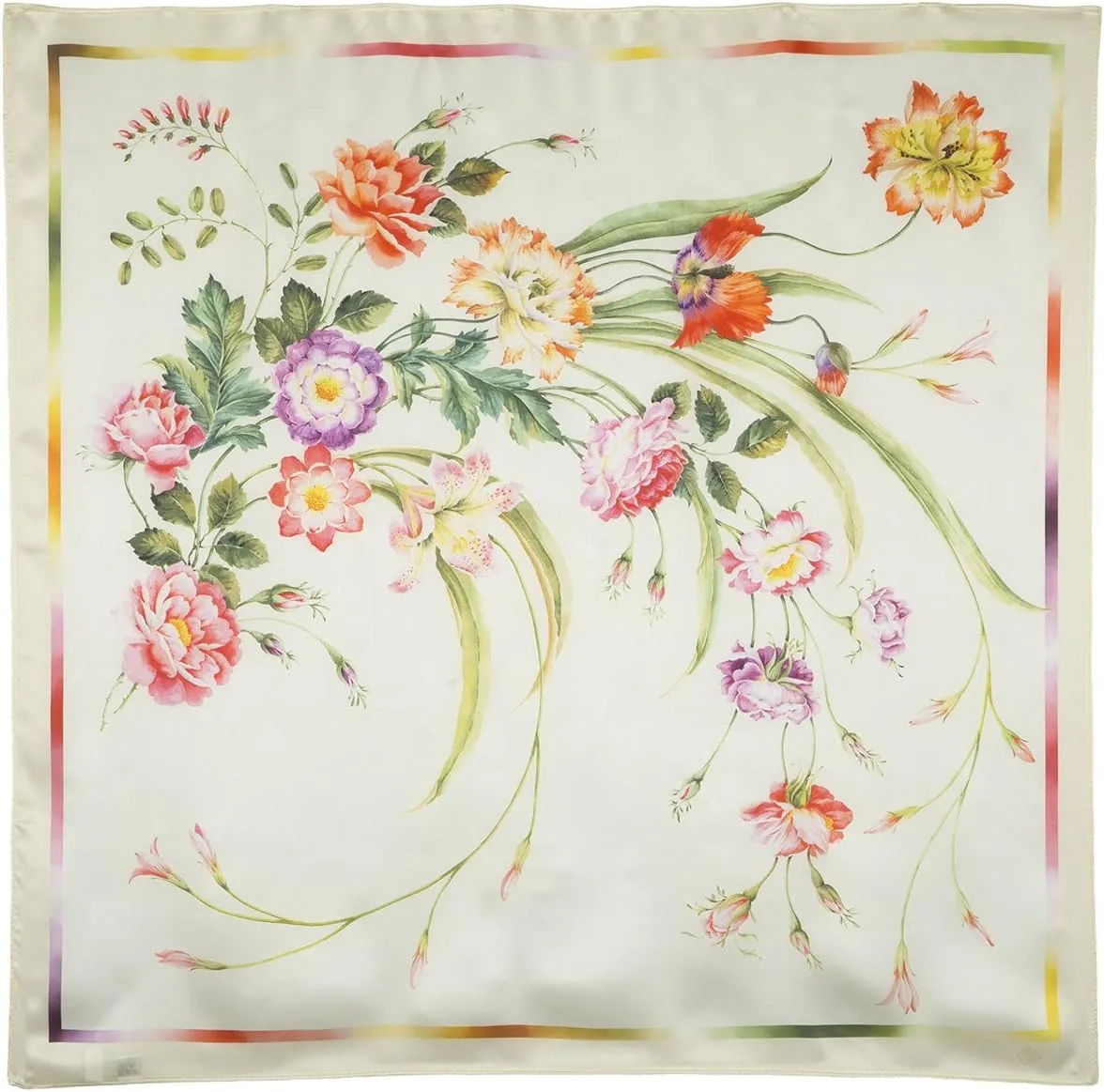 Russian Shawl Natural 100% Silk Scarf Wrap 35x35 inches 89x89 cm Shawls for Women Fashion Scarves 10018-0