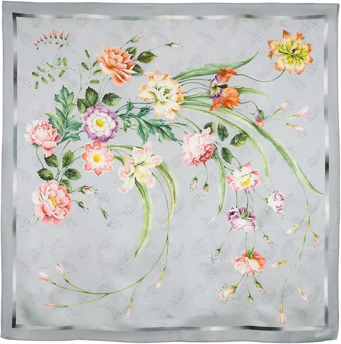 Russian Shawl Natural 100% Silk Scarf Wrap 35x35 inches 89x89 cm Shawls for Women Fashion Scarves 10018-2