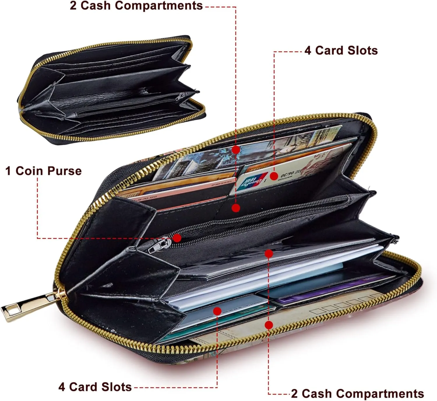 RYUITHDJP Large Capacity Wallet - A
