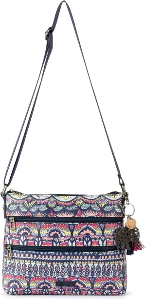 Sakroots Artist Circle Basic Crossbody, Navy One World