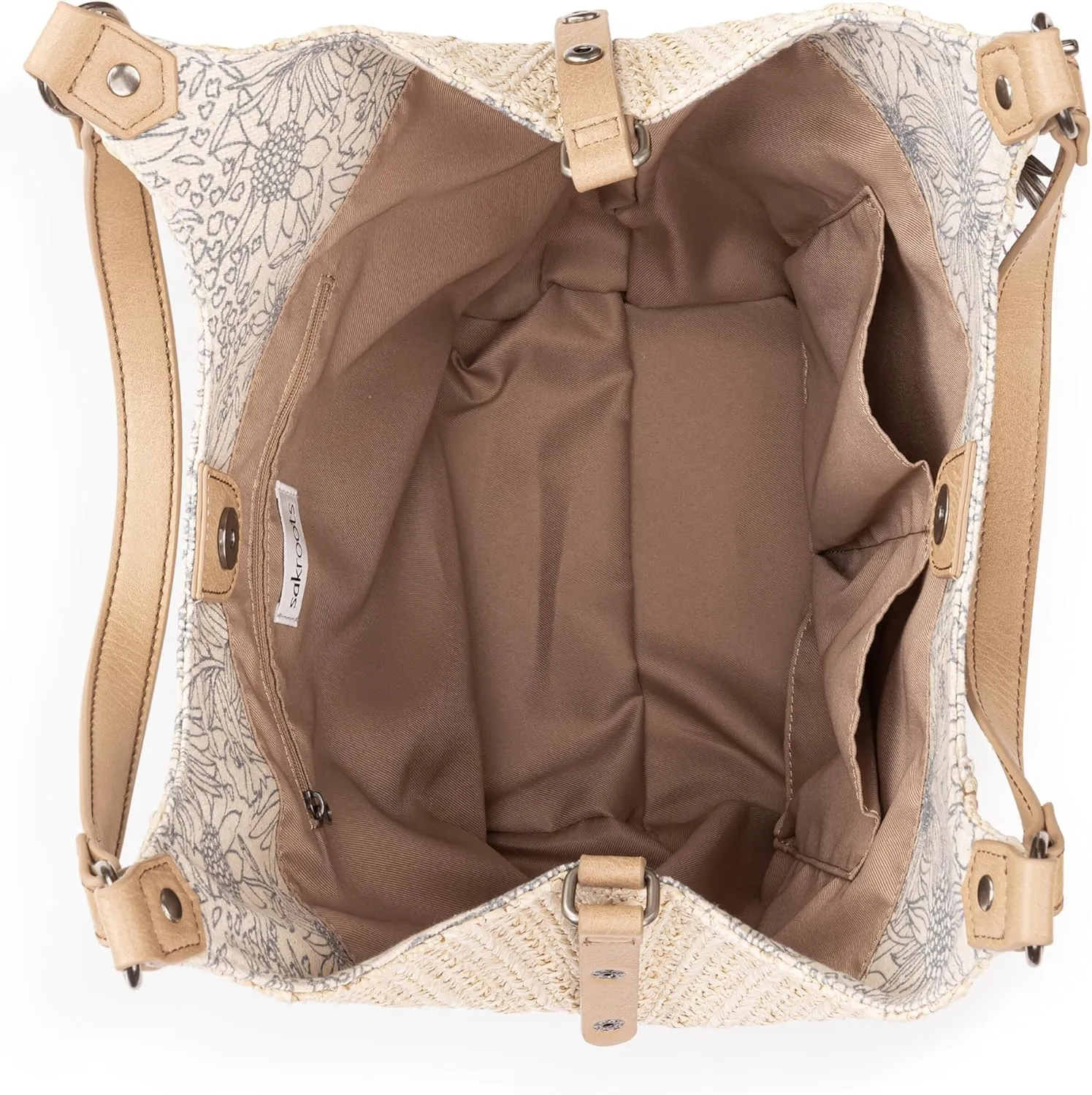 Sakroots The Sak Roma Shopper Shoulder Bag Large Purse & Tote Bag with Double Straps & Zipper Pockets for Everyday & Travel