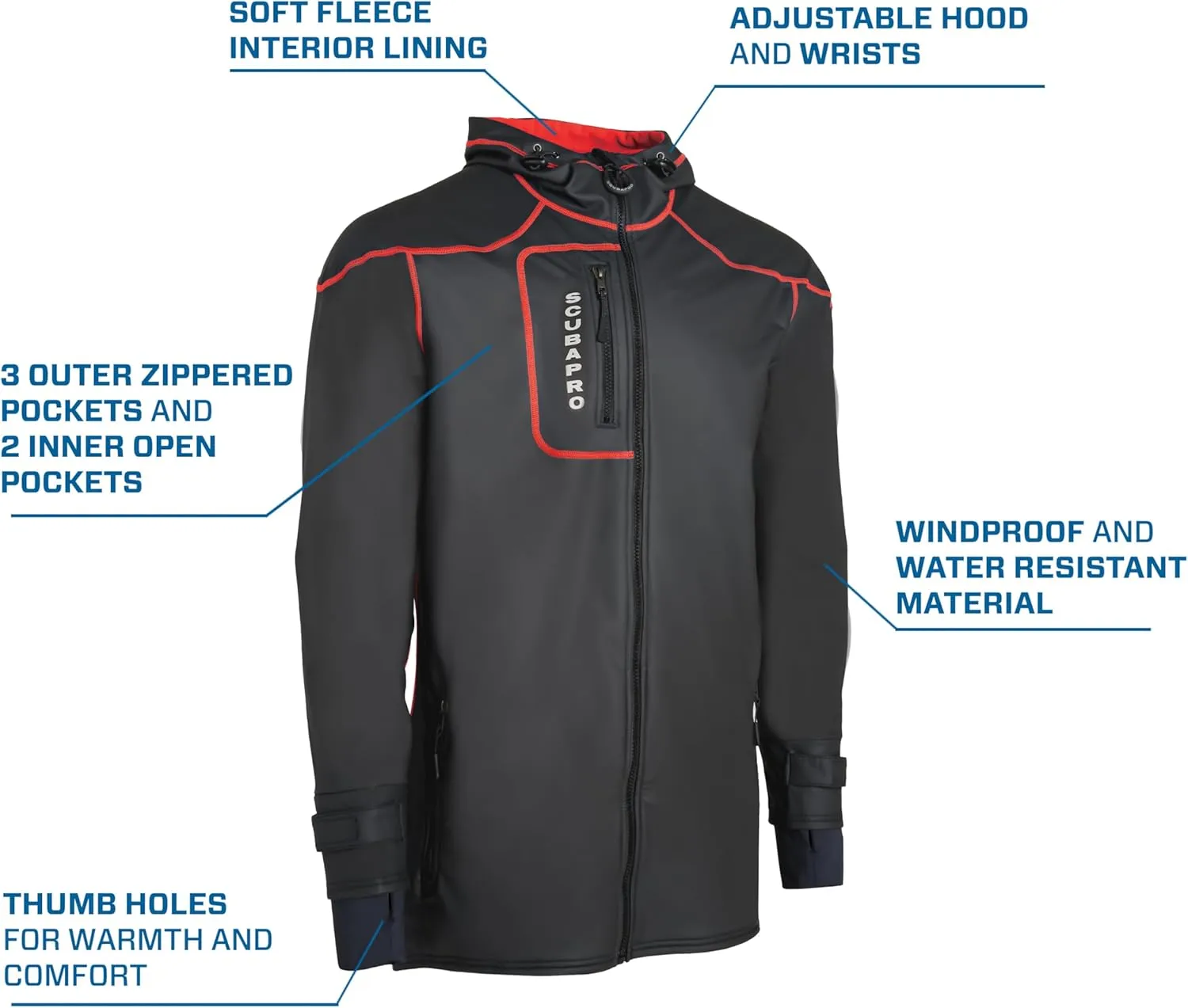 Scubapro Men's Cruise Coat, Red