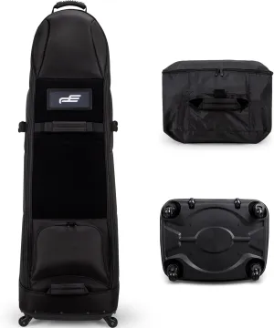 Self Standing Upright All Direction 4 Spinner Swivel Wheel Golf Travel Bag. Soft-Sided Fully Padded Heavy Duty Fabric. Multidirectional Airline Travel Cover Case. Compact Foldable Carry Bag Included.