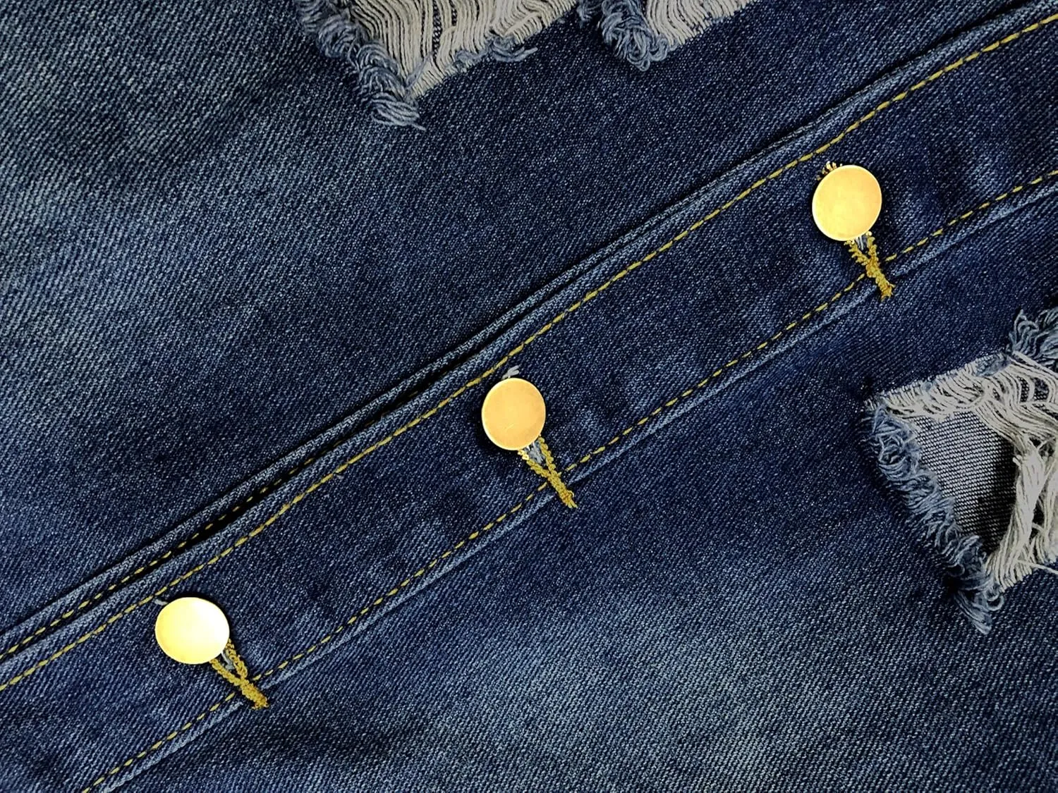 SeNight Women's Jean Jacket Long Sleeve Classic Distressed Fray Hem Tassels Denim Trucker Jackets