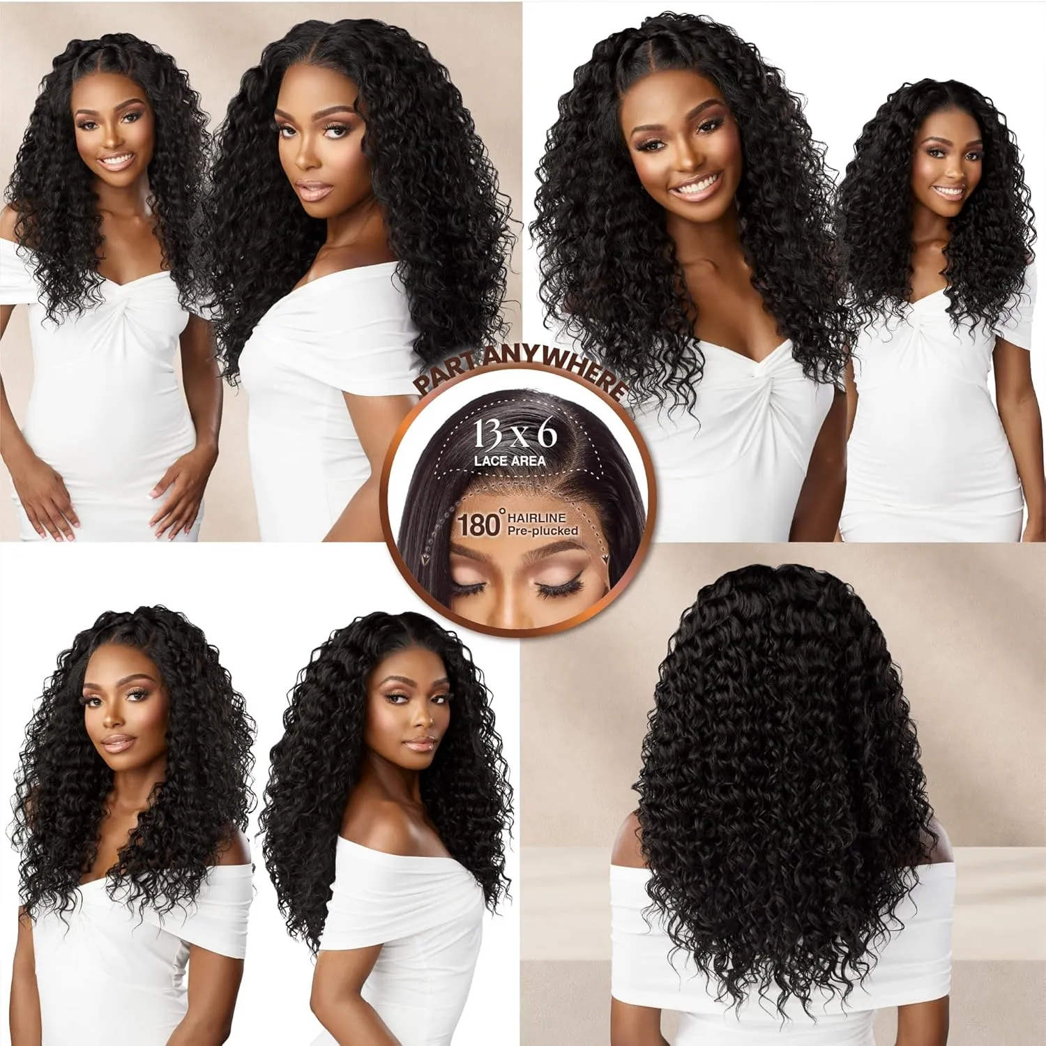 Sensationnel Bare Lace 13X6 Wigs - Unit 2 Lacefrontal Glueless Synthetic 180 Degree Preplucked Hairline (2 DARKBROWN)