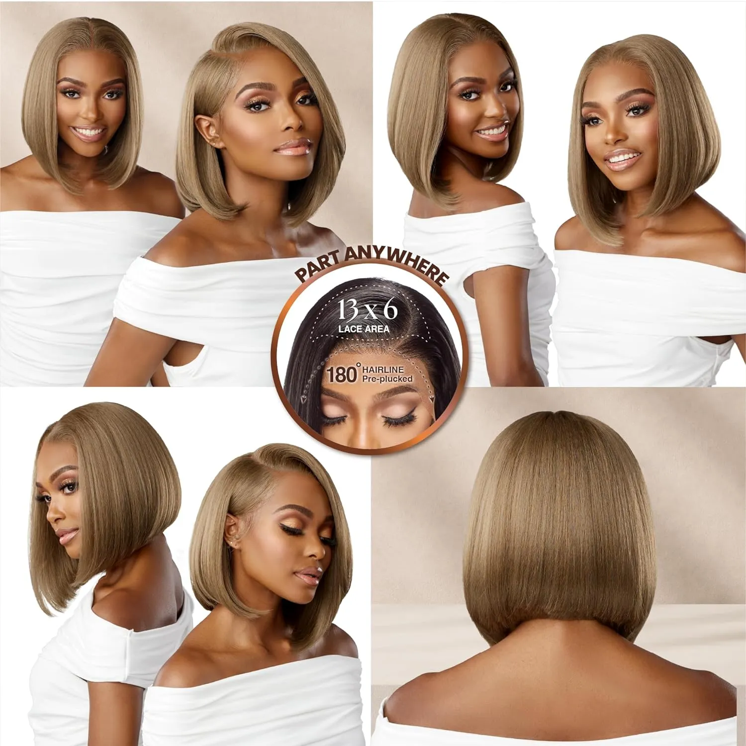 Sensationnel Bare Lace 13X6 Wigs - Unit 3 Lacefrontal Glueless Synthetic 180 Degree Preplucked Hairline (SH/PLATINUM)