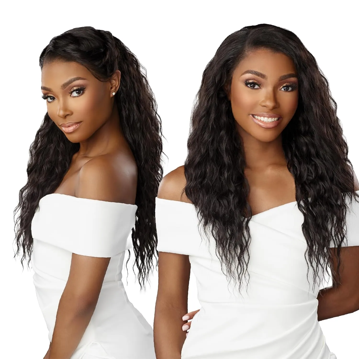 Sensationnel Bare Lace 13X6 Wigs - Unit 6 Lacefrontal Glueless Synthetic 180 Degree Preplucked Hairline (BALAYAGEHAZELNUT)