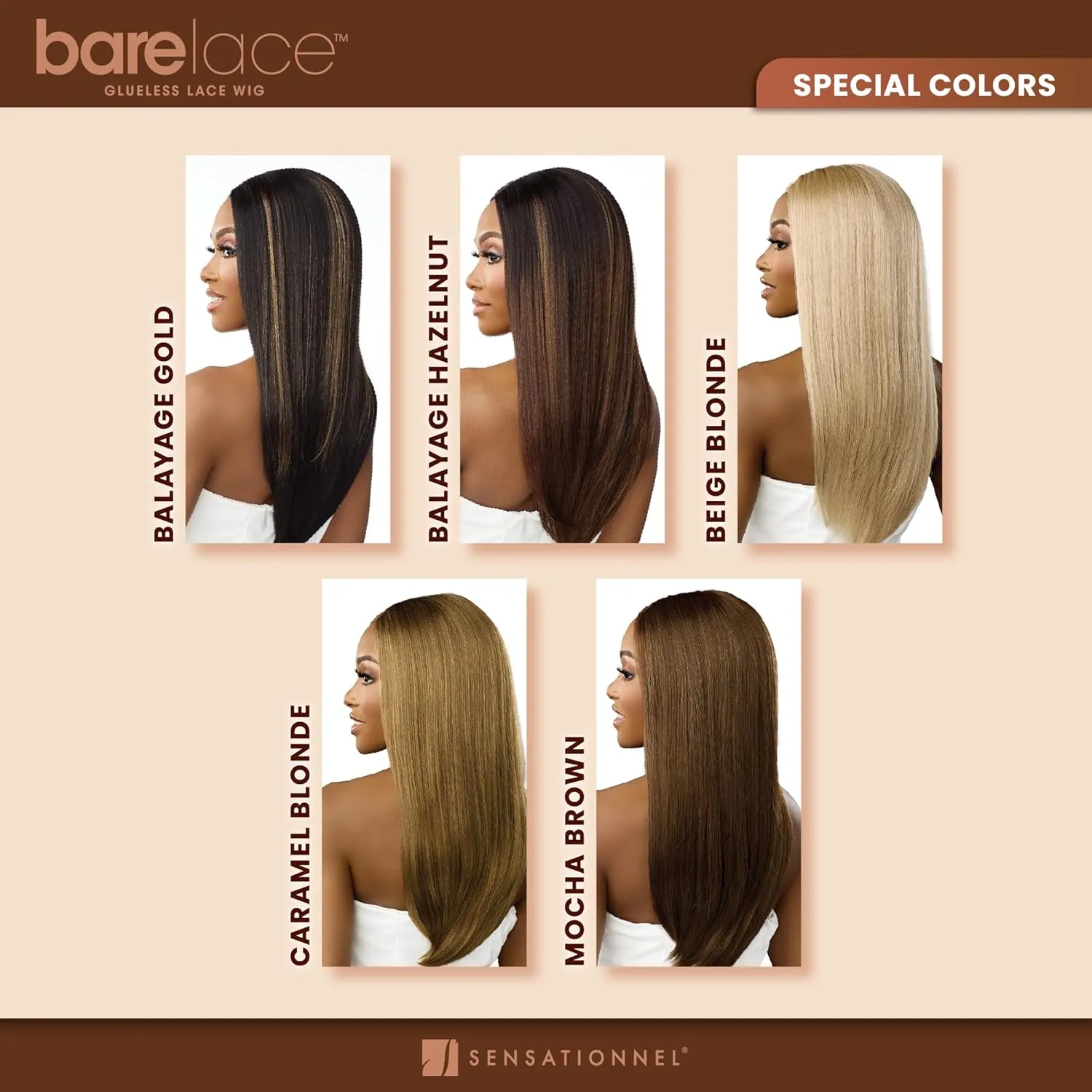 Sensationnel Bare Lace Fulllace Wig - Unit 5 Human Hair Blend All Lacefrontal Glueless Synthetic 180 Degree Preplucked Hairline (2 DARKBROWN)