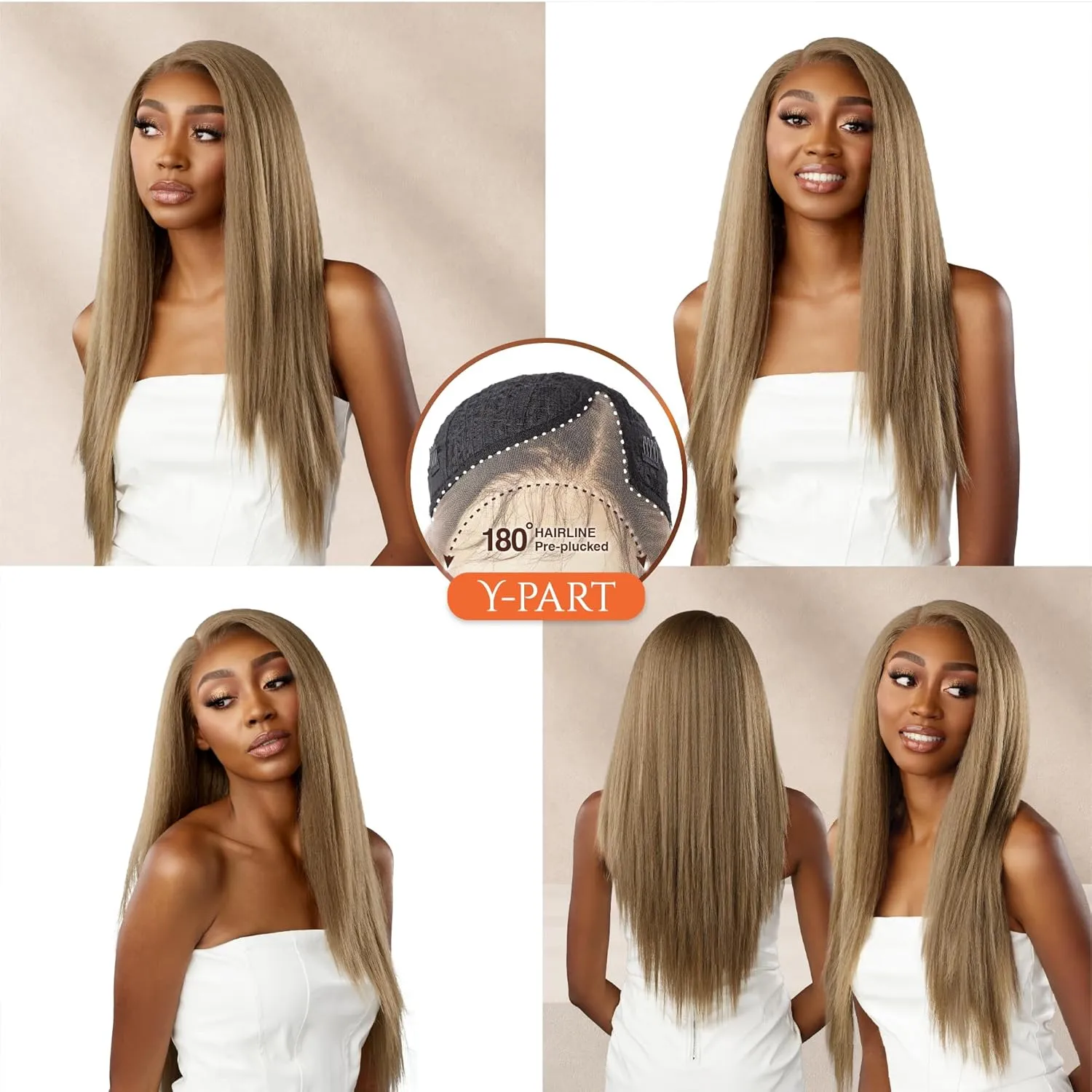 Sensationnel Bare Lace Ypart Lacewigs - Analia Lacefront Glueless Synthetic 180 Degree Preplucked Hairline (SH/BERRY)