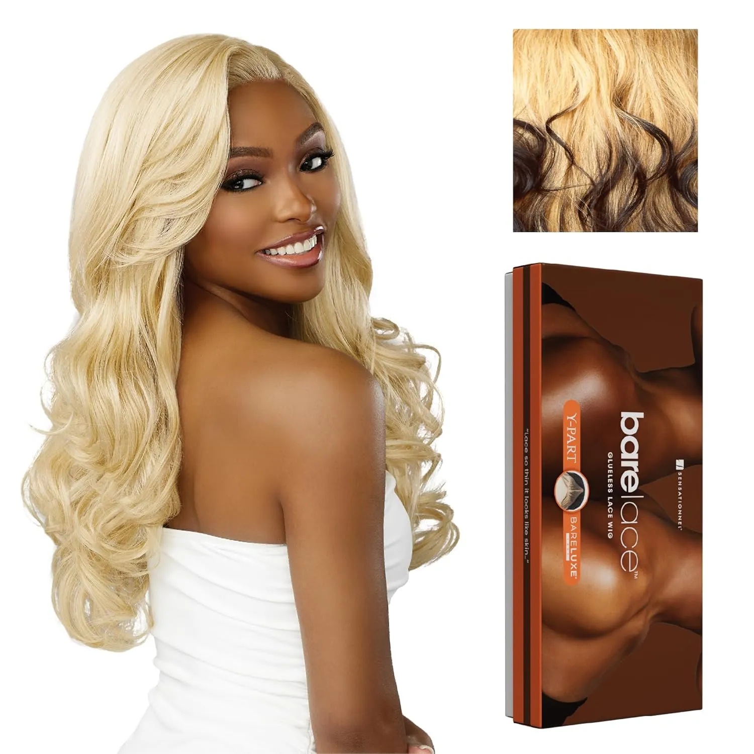 Sensationnel Bare Lace Ypart Lacewigs - Jordyn Lacefront Glueless Synthetic 180 Degree Preplucked Hairline (LT27/1)