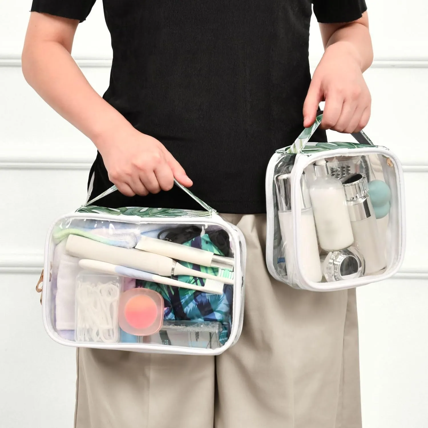 senya Toiletry Bags Shark in The Universe, Clear Makeup Organizing Bag for Women Men, Waterproof Makeup Bag Travel Cosmetic Bags for Bathroom, Business, Vacation - 2 Pack