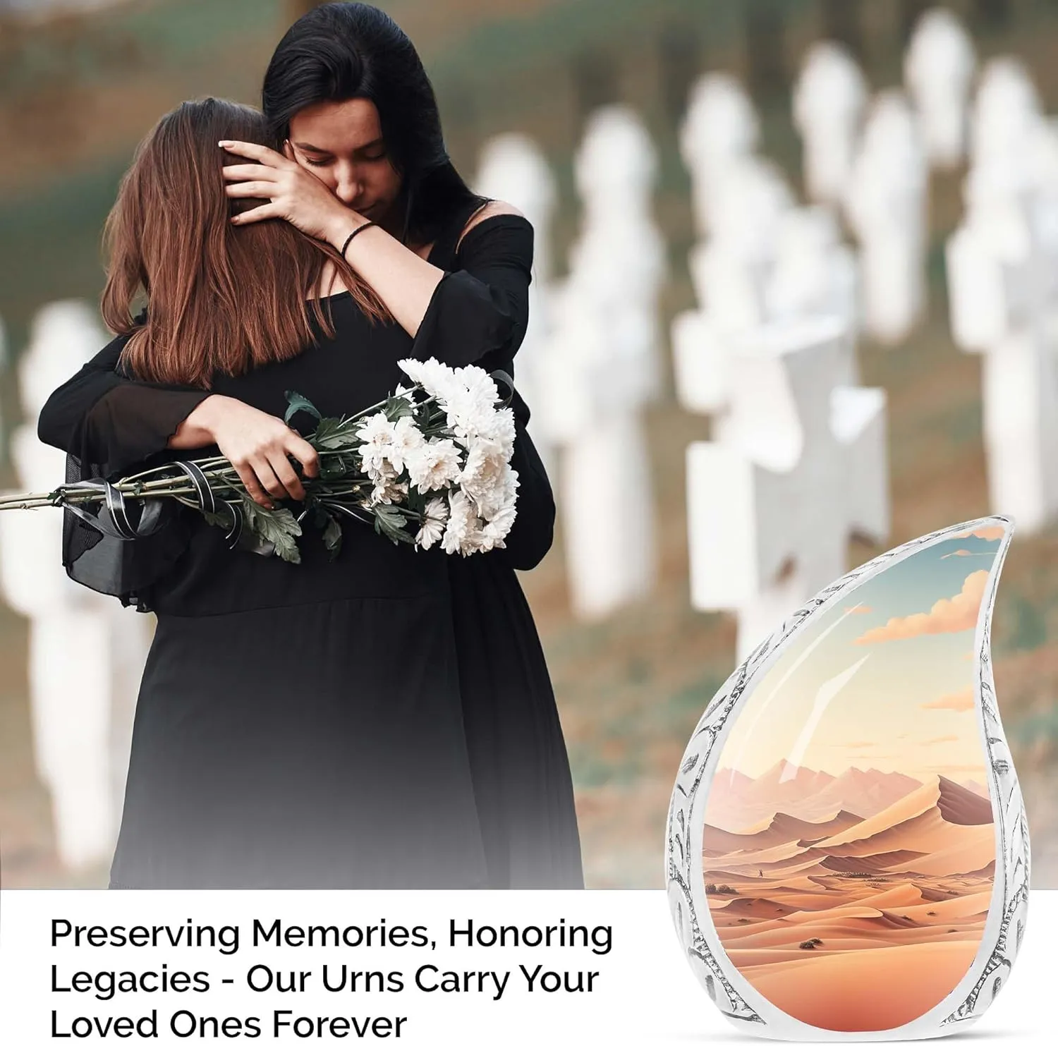 Serenity of The Desert Dunes Keepsake Urns for Ashes Small - Urn for Ashes Keepsake - Cremation Keepsakes for Ashes - Keepsake Urns for Human Ashes - Urns for Human Ashes (Size -3inch, 1pcs)