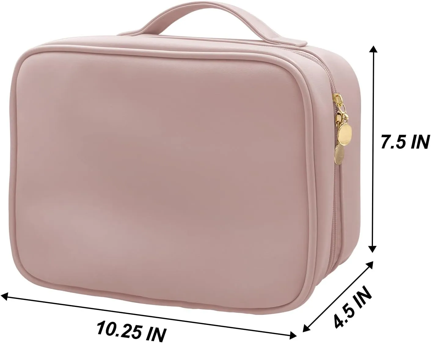 Set Patient Travel Makeup Bag,Multi-compartment Cosmetics Bag for Women,PU Leather Portable Water Resistant Toiletry Bag