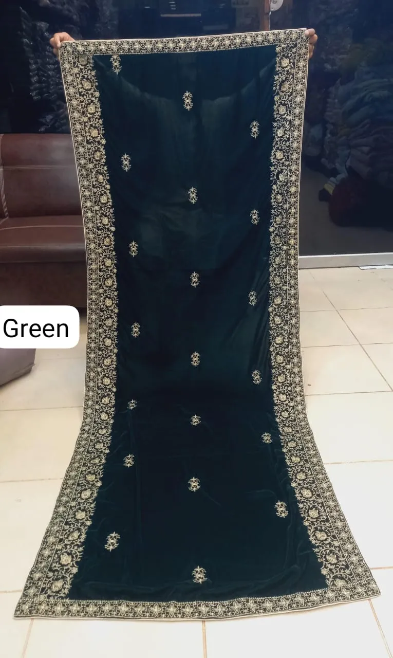 SH-001 Velvet Shawls in Different Colors