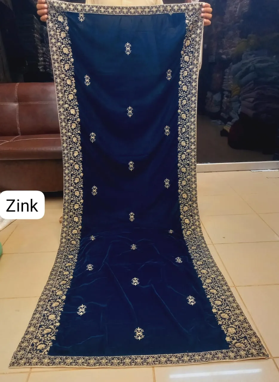 SH-001 Velvet Shawls in Different Colors