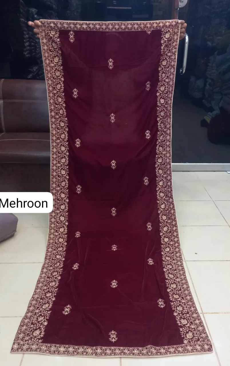 SH-001 Velvet Shawls in Different Colors