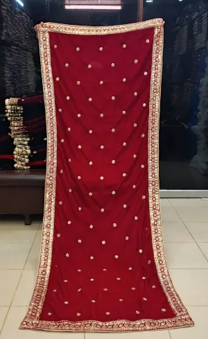 SH-004 Velvet Shawl Red