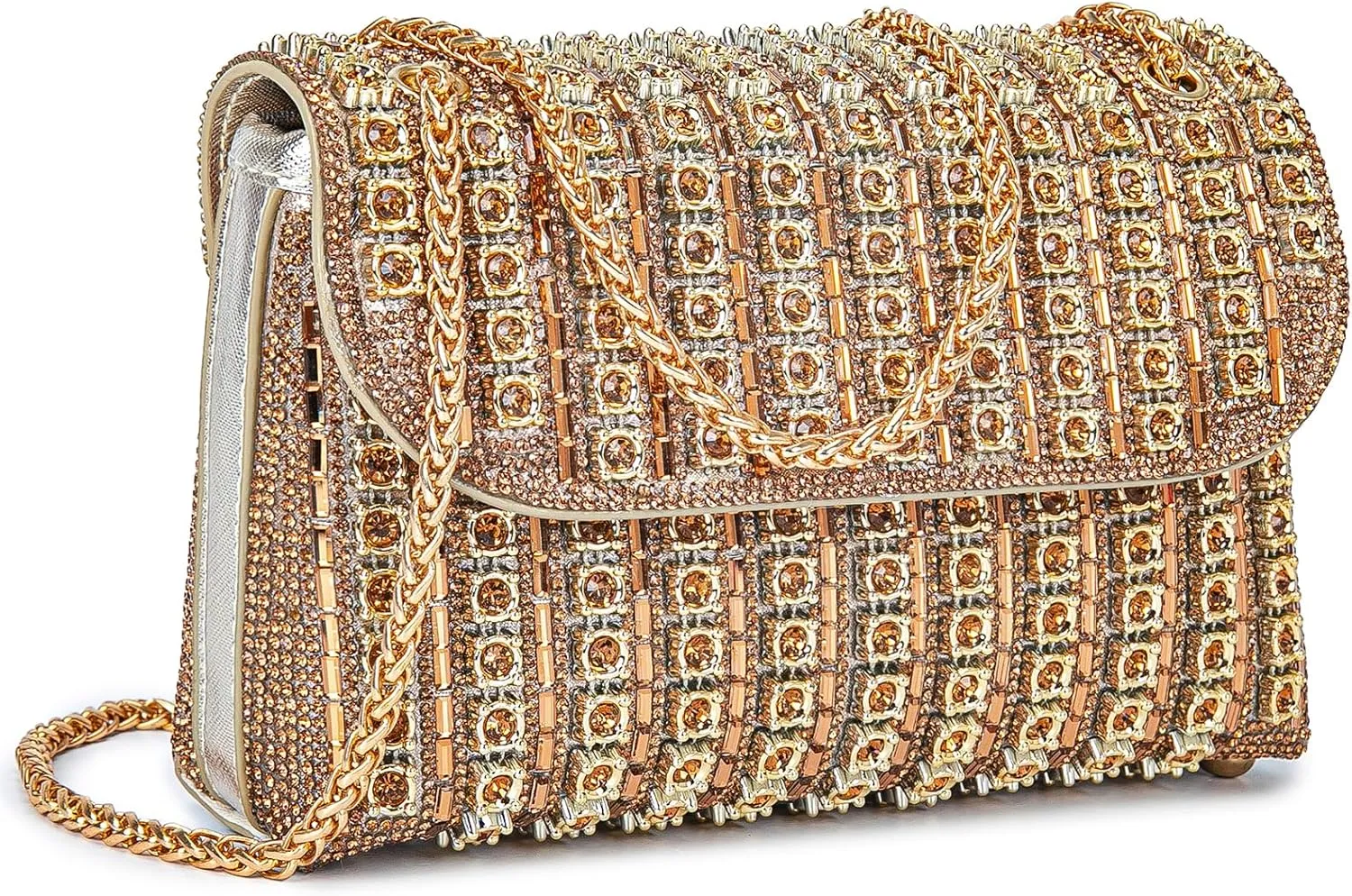 Shoulder Bags Crossbody Bag Purses Handbags Crystals Rhinestone Evening Bag for Women Clutch Purse with Chain