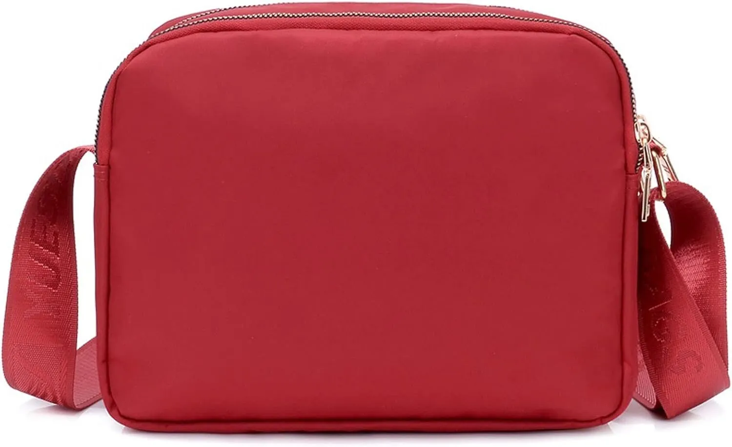 Shoulder Bags Women Solid Color Zipper Waterproof Nylon Shoulder Bag Female Crossbody Bag Ladies Waterproof Travel Messenger Bag(Purple)