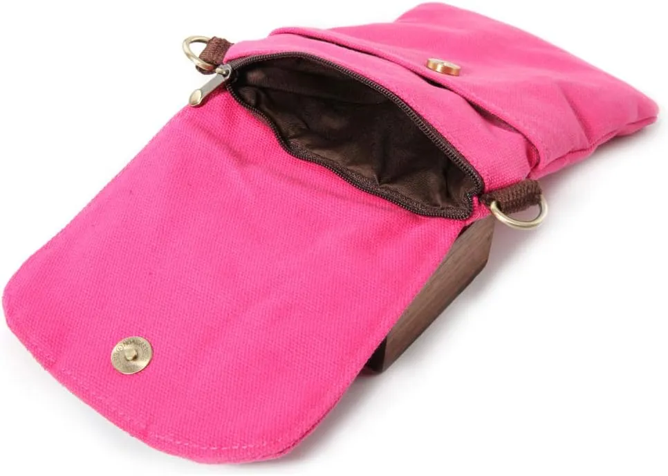 SILKAREA Vintage Embroidered Canvas Flip Small Crossbody Bag Cell Phone Pouch for Women Wristlet Wallet Bag Coin Purse