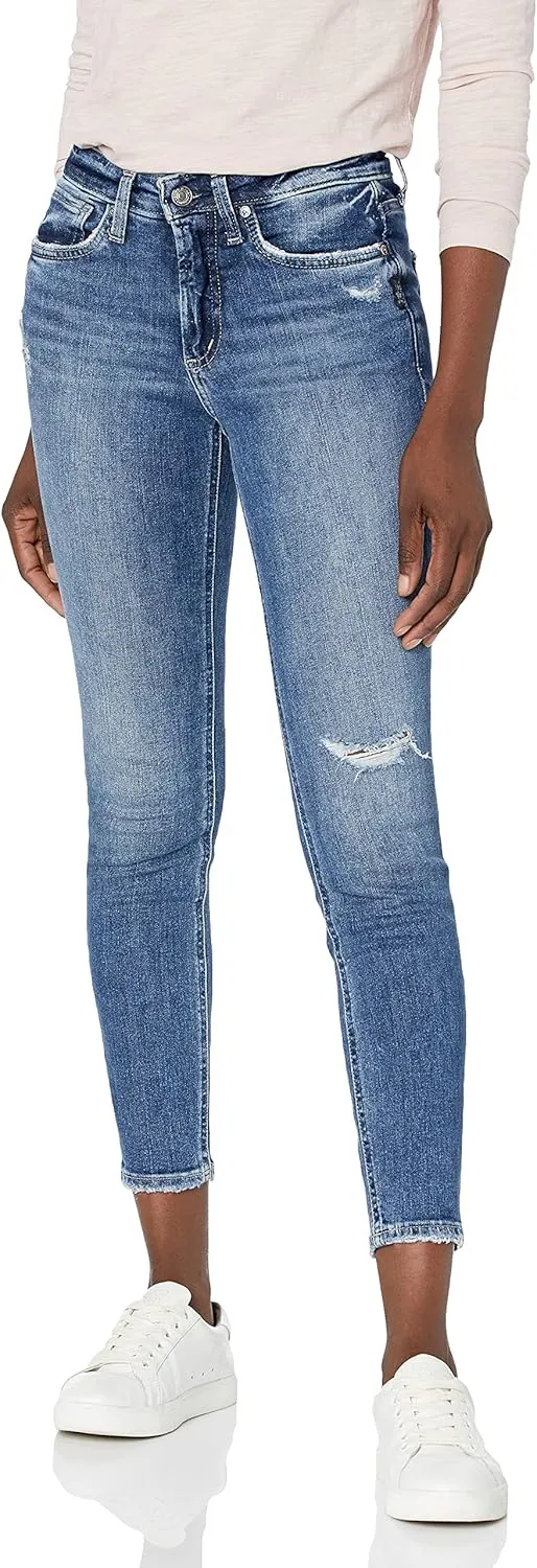 Silver Jeans Co. Women's Most Wanted Mid Rise Skinny Fit Jeans
