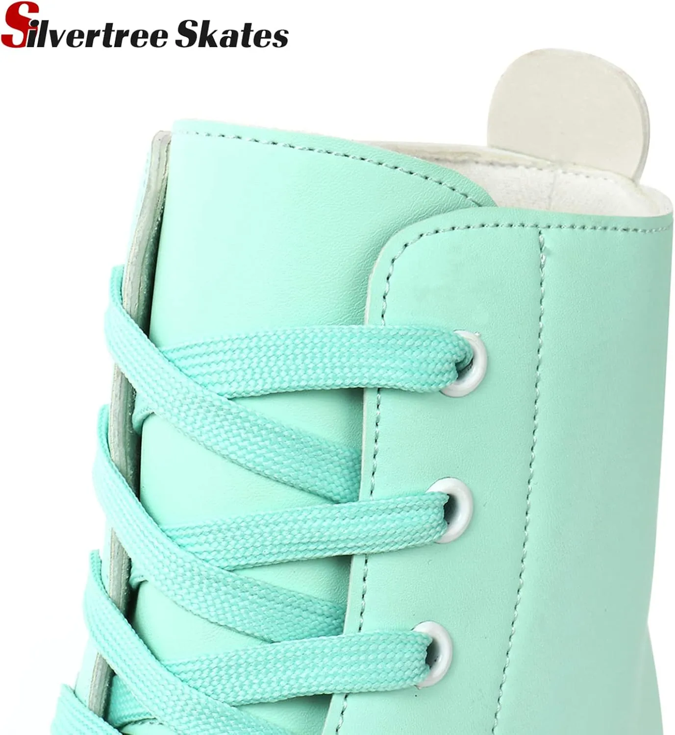 Silvertree Women's High-Top Shiny Roller Skates With Carry Bag - Leather, Four Wheels