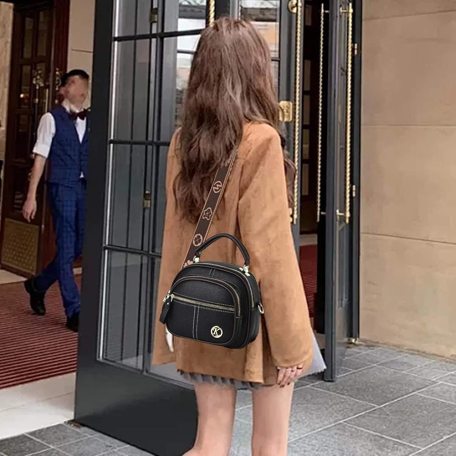 Simple Leather Shoulder Bag - Pu Leather Girls Modern Travel Bag, Stylish crossboddy Bag | Large Capacity Multifunctional