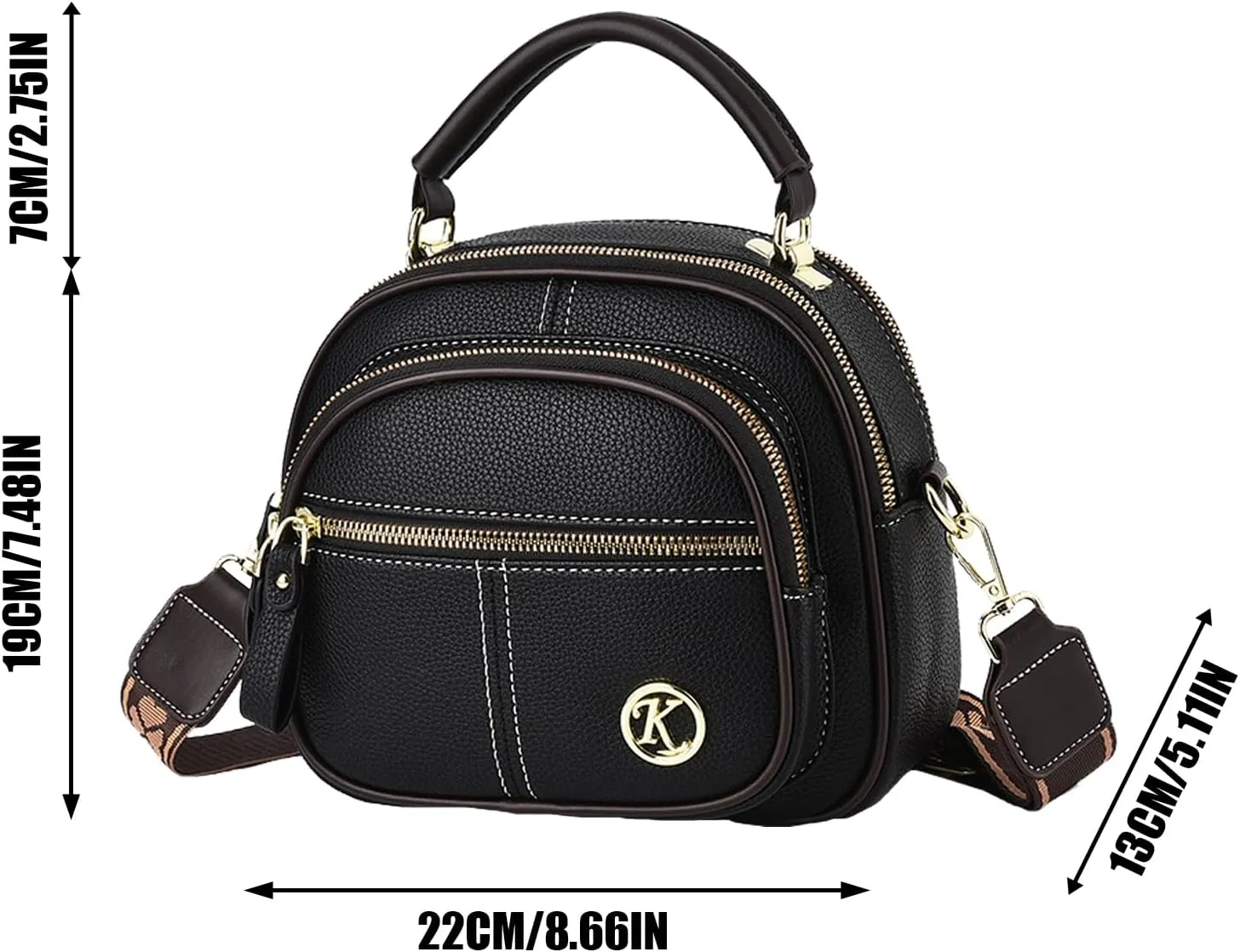 Simple Leather Shoulder Bag - Pu Leather Girls Modern Travel Bag, Stylish crossboddy Bag | Large Capacity Multifunctional