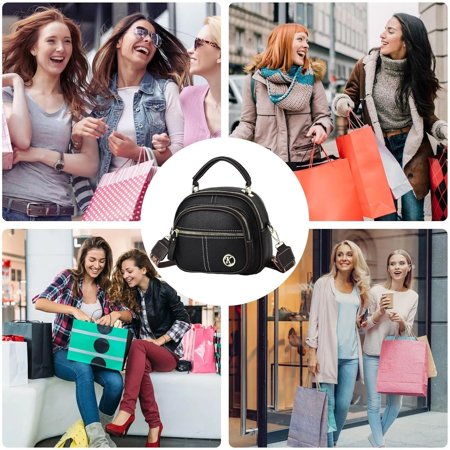 Simple Leather Shoulder Bag - Pu Leather Girls Modern Travel Bag, Stylish crossboddy Bag | Large Capacity Multifunctional