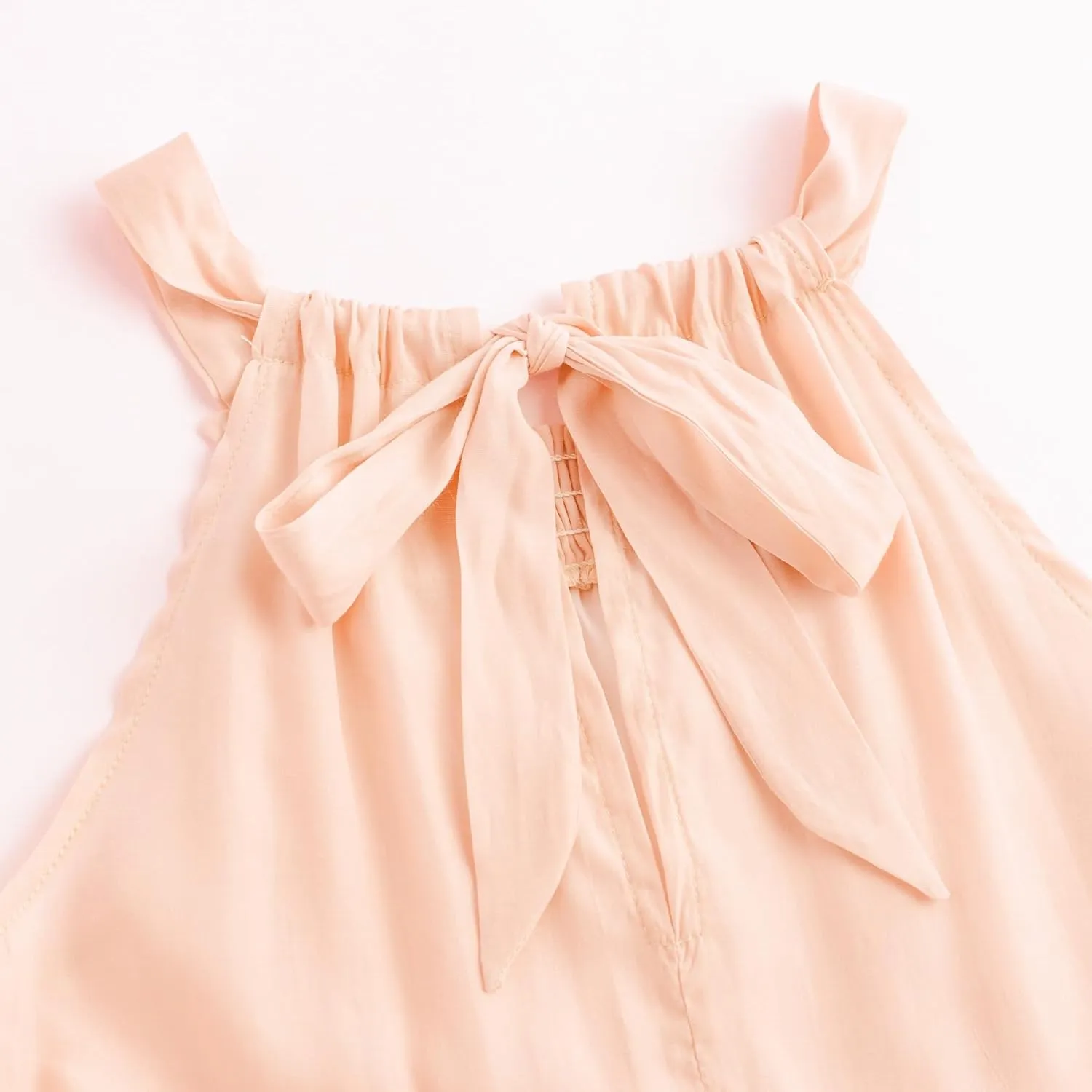 Simplee kids Girls Dresses Sleeveless Linen Dress Casual Solid Color Summer Dress