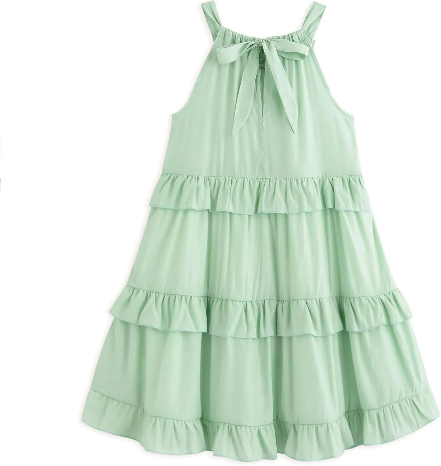 Simplee kids Girls Dresses Sleeveless Linen Dress Casual Solid Color Summer Dress