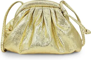 Small Dumpling Shoulder Bag for Women, Cloud Ruched Crossbody Clutch Bags, Leather Party Evening Handbags