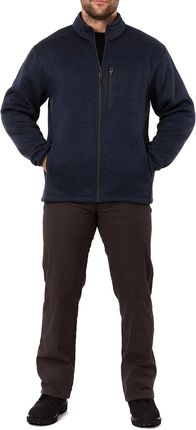 Smith's Workwear Men's Sherpa Lined Sweater Fleece Jacket